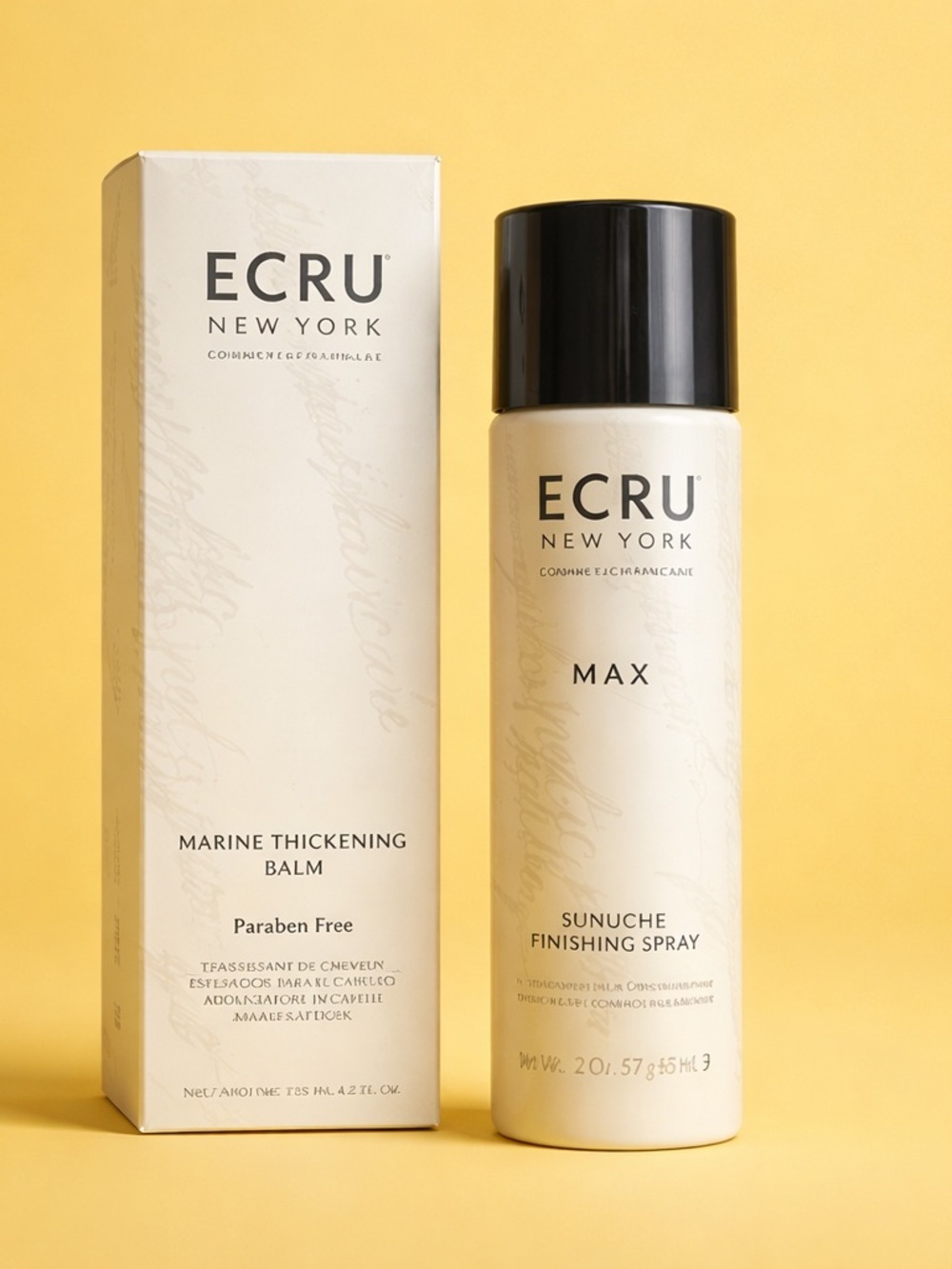 NWT ECRU Marine Thickening Balm 4.2 Fl Oz  & MAX Sunlight Finishing Spray Travel